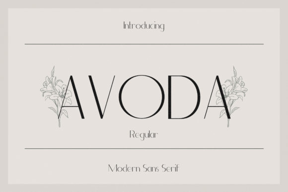 Avoda: A Refined Sans Serif Font for Small Business Branding