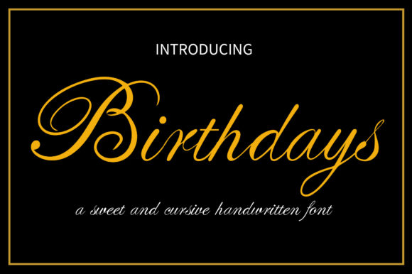 Birthdays: A Script Font for Elegant Web Design