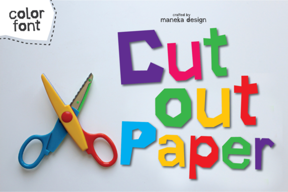 Cut out Paper: A Playful Color Font for Digital Branding