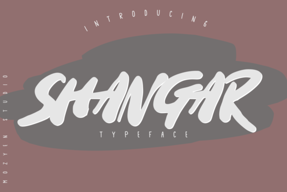 Shangar: A Brushed Display Font with Urban Soul
