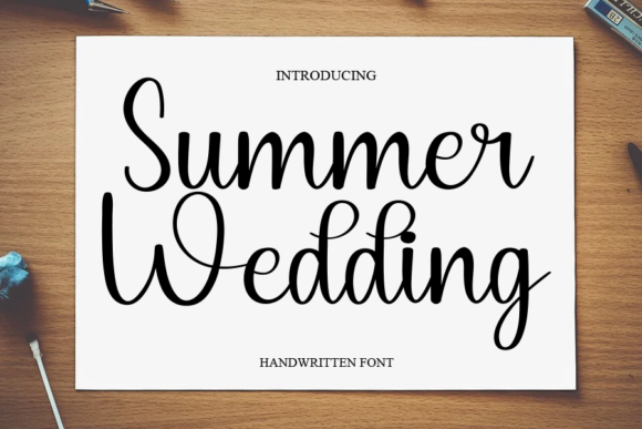 Summer Wedding Font: A Script Handwritten Typeface for Campaign Warmth