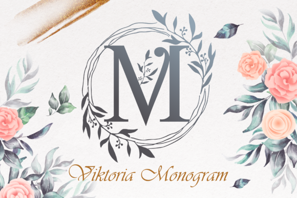 Viktoria Monogram Font: A Delicate Touch for Handmade Labels & Printables